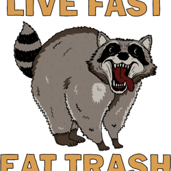 raccoon - live fast eat trash