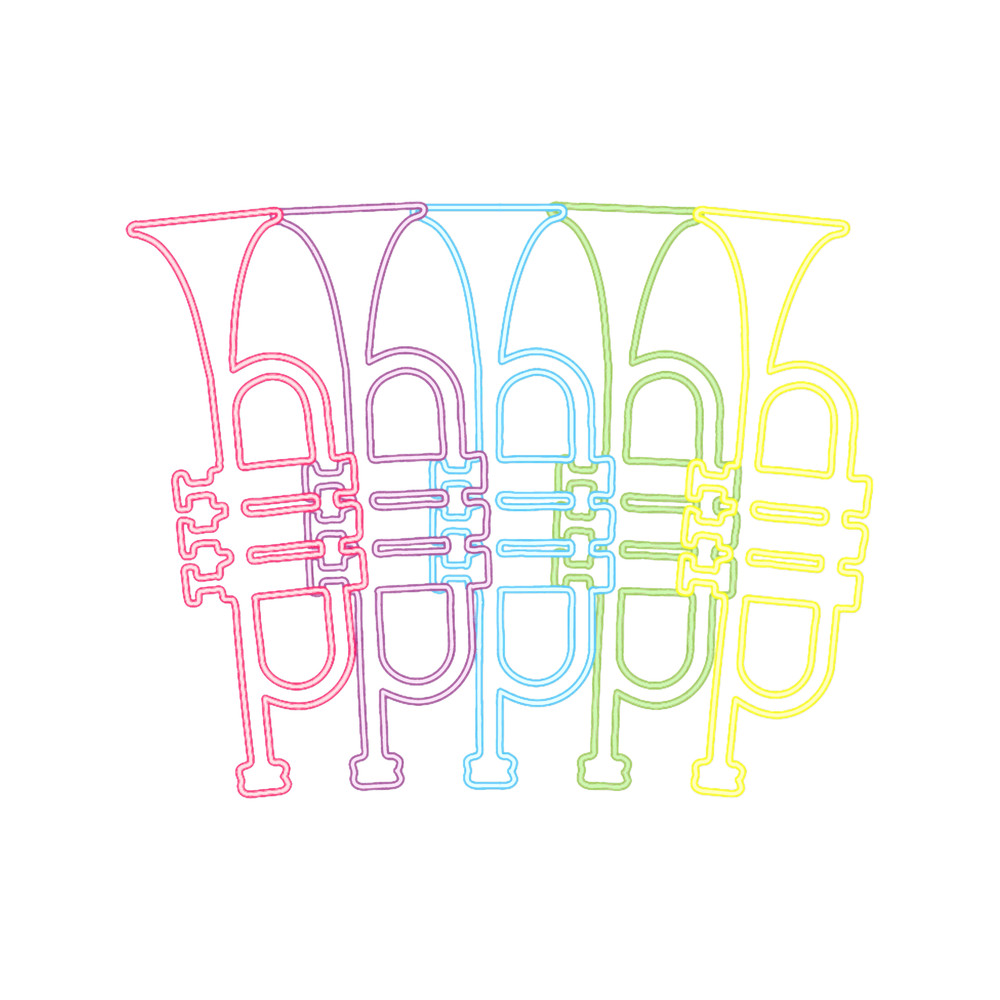 Retro Trumpet Player Trumpeter Gift Idea Jazz Neon 70s 80s.png
