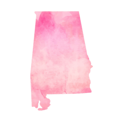 pink watercolor alabama