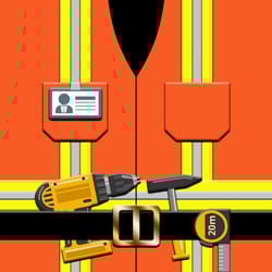 construction worker hi vis design graphic