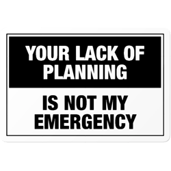 lack of planning