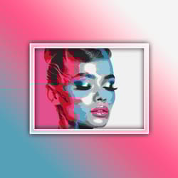 audrey hepburn 4 cross stitch pattern pdf instant download