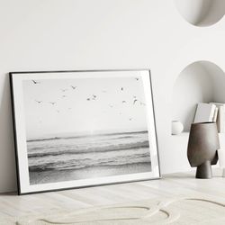 "Seaside Serenity Collection" - Black & White Beach Photography Set JPG.PNG.SVG.PDF