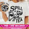 Spill The Tea Funny SVG PNG, Sarcastic Skeleton Sublimation Design, Witchy Trendy Skull Popular T-Shirt Png SVG Cut File, Digital Download 1.jpg