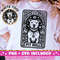 The Pit Bull Tarot Card SVG PNG, Pittie Dog Sublimation Design, Witchy Pit Bull Owner T-Shirt Mug Design png SVG Cut File, Digital Download.jpg