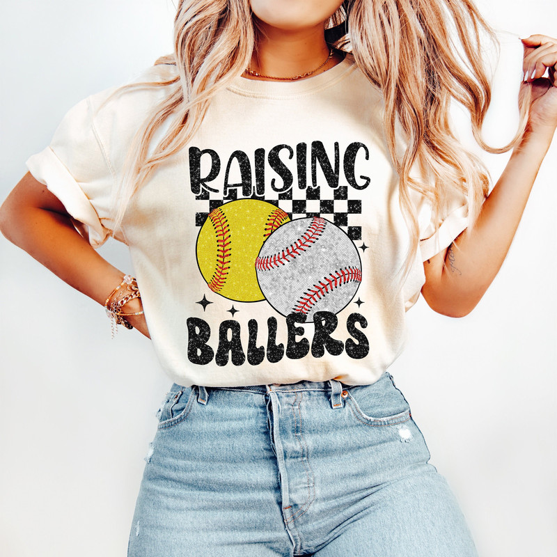 Retro Softball Baseball PNG, Glitter Baseball PNG, Sublimation Design, Digital Download Png, Sports PNG, Raising Ballers Png, Baseball Mom.jpg