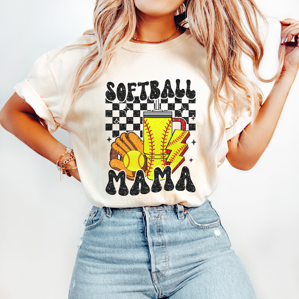 Retro Softball Mama PNG, Glitter Softball PNG, Sublimation Design, Digital Download Png, Sports PNG, Softball Mom Png.jpg