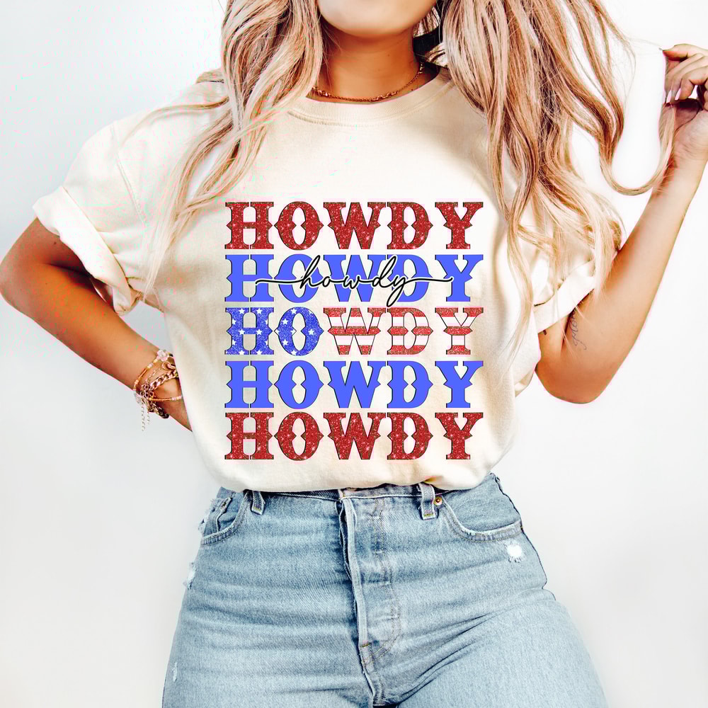 Western 4th of July Png, Glitter Howdy png, Sublimation Design, USA png, Retro America png, Country Western png, Digital Download Png.jpg
