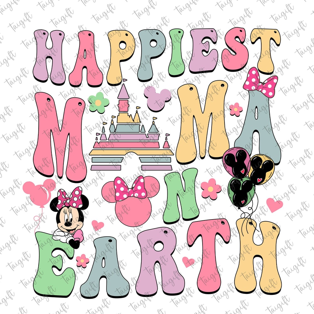 Happiest Mama On Earth Png, Mother's Day Png, Mama Mouse, Mouse and Friend, Funny Mom Png, Mama Mini Mouse, Mama Life Png, Gift for Mom.jpg