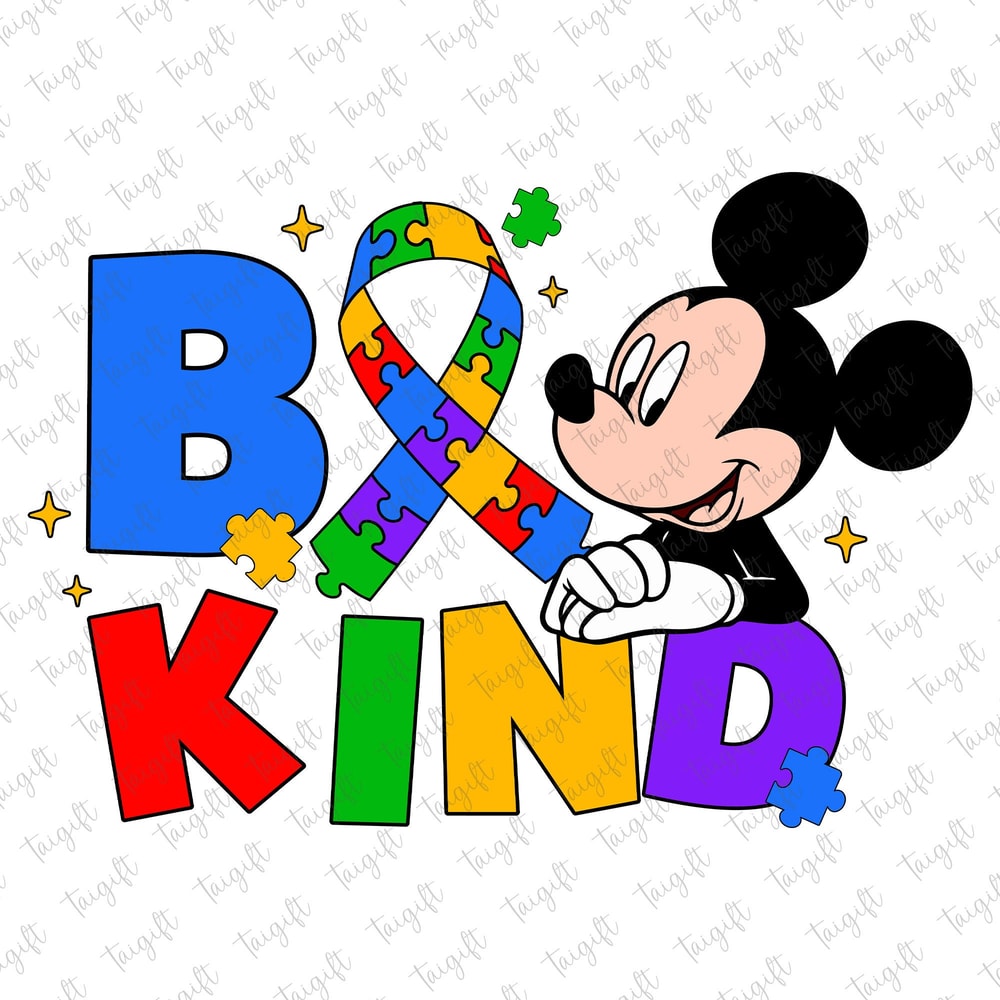 Be Kind Mouse Autism Ribbon Puzzle Piece Svg, Autism Awareness Svg, Mouse And Friends, Autism Acceptance, Cartoon Autism, Autism Support.jpg