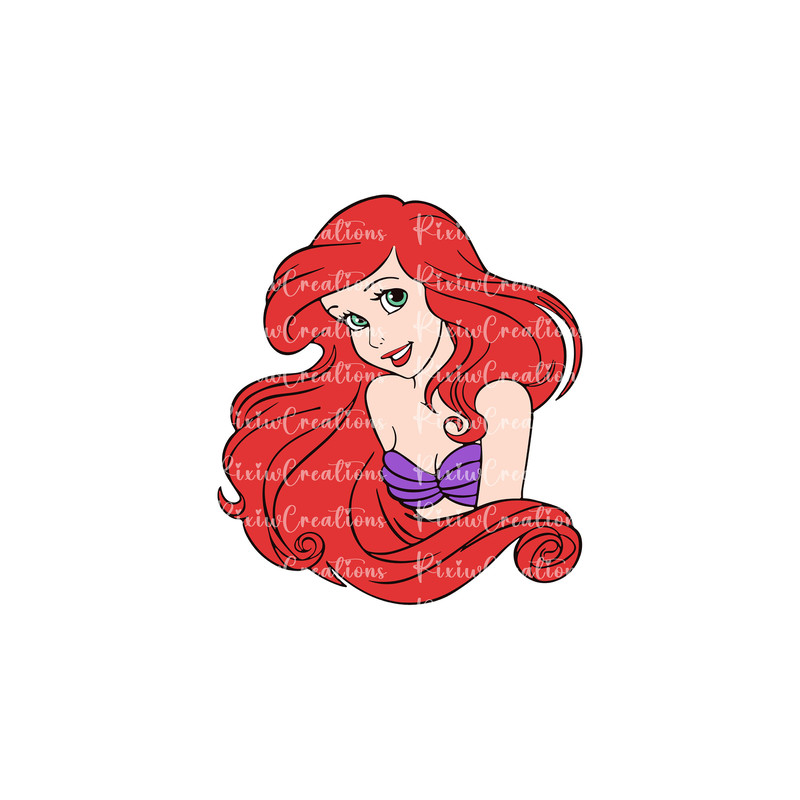 Ariel Svg, Ariel Png, The Little Mermaid Svg, Mermaid Svg, Fairytail Princess Svg, Ariel Mermaid Svg, Svg file for cricut, Ariel cut file.jpg
