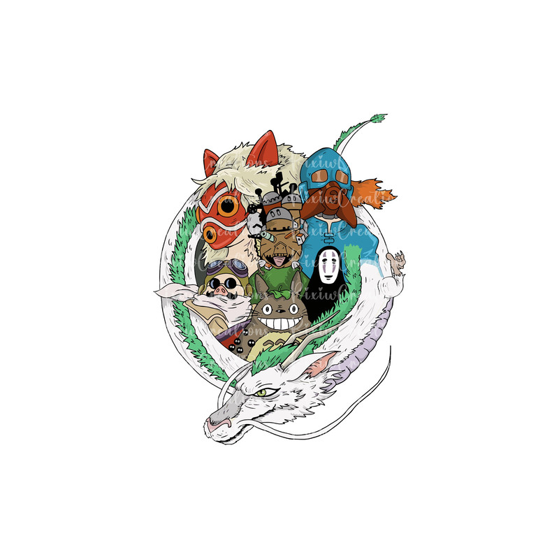 Ghibli Clipart, Ghibli Shirt Png, Ghibli Totoro Svg, Ghibli Totoro Png, Totoro Svg, Totoro Png, Digital File, Instant Download.jpg