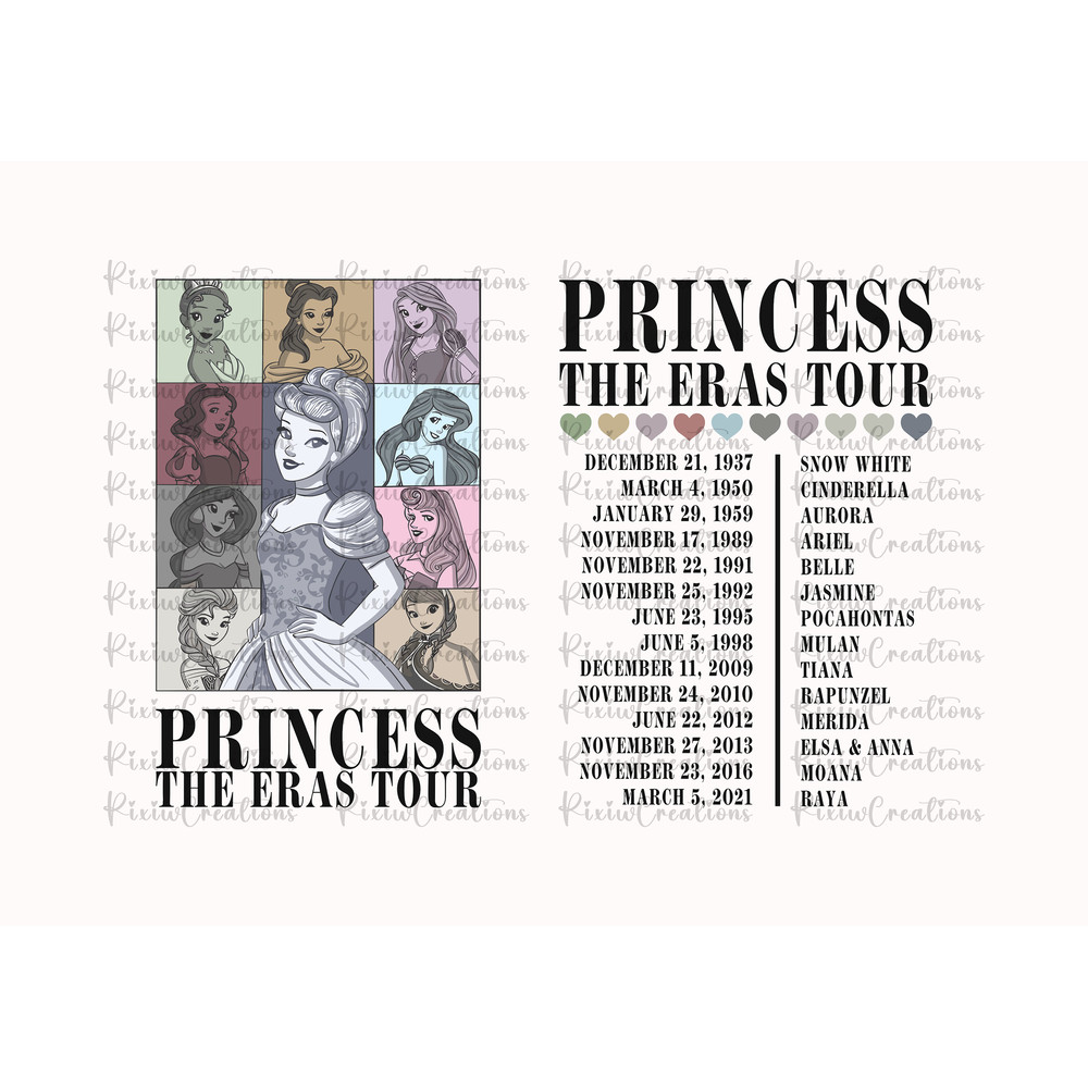 Princess Svg, The Eras Tour Princess PNG, Princess Comfort Color Png, Princess The Eras Tour Svg.jpg