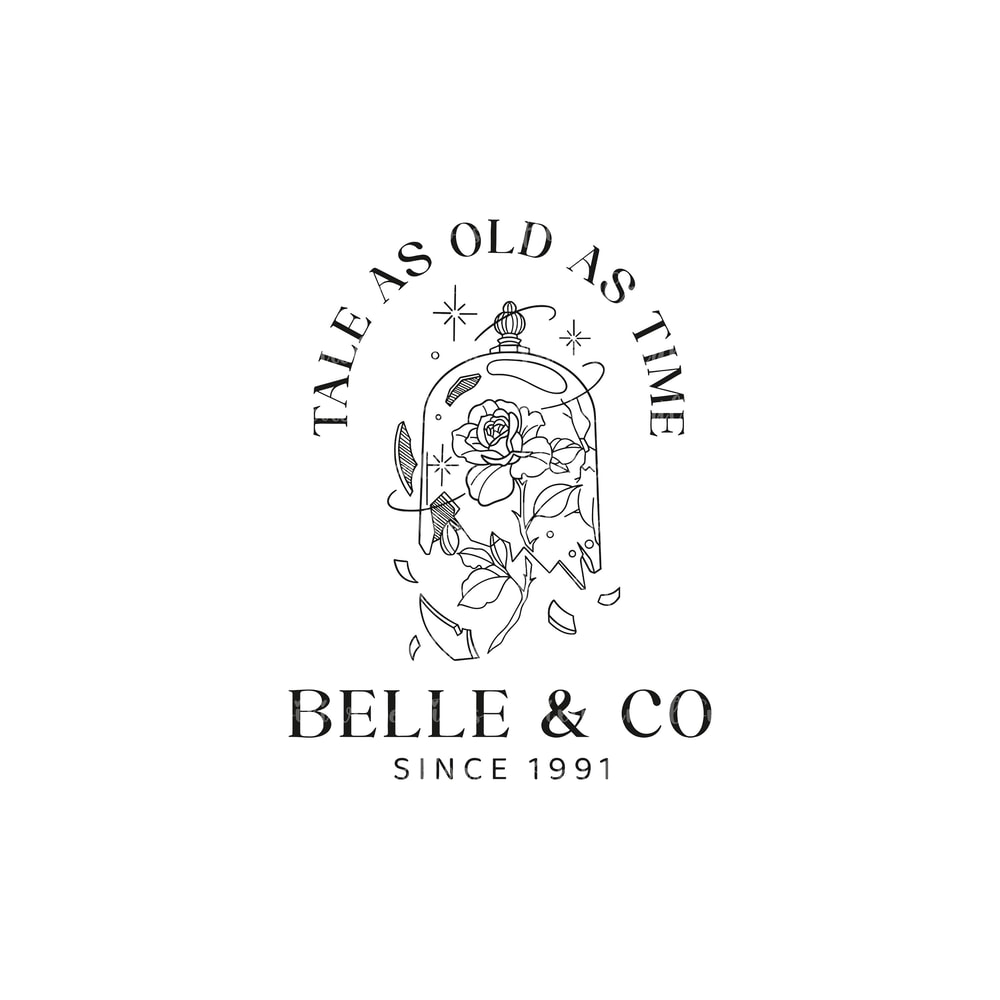 Retro Tale As Old As Time Png Svg, Svg File For Cricut, Retro Belle Png, Retro Beauty and the Beast Png, Belle Princess Png.jpg