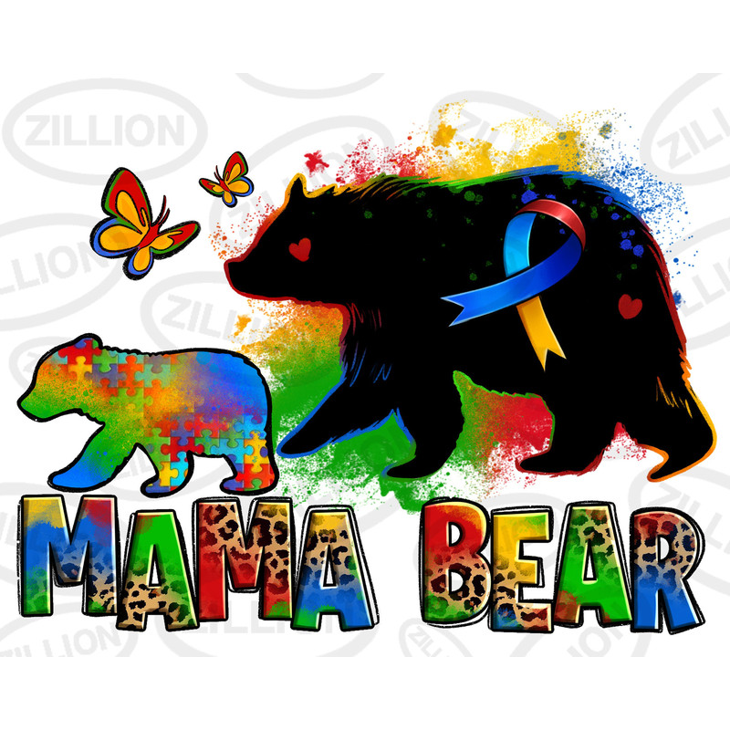 Mama bear Autism png sublimation design download, Autism Awareness png, Autism png, Autism ribbon png, sublimate designs download.jpg