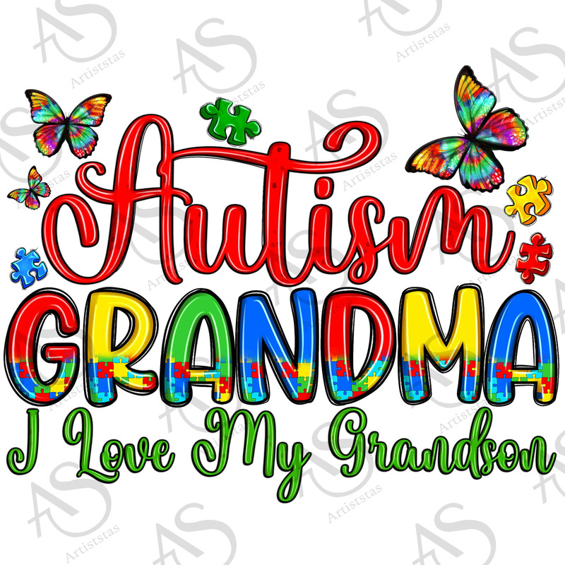 Autism Grandma i love my grandson png, Autism Awareness png, Autism puzzle png, Autism life png, sublimate designs download.jpg
