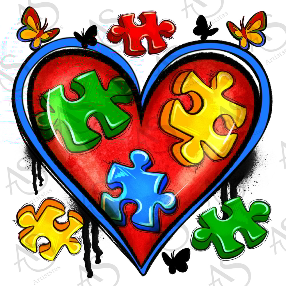 Autism heart png sublimation design download, Autism Awareness png, Autism puzzle png, Autism life png, sublimate designs download.jpg