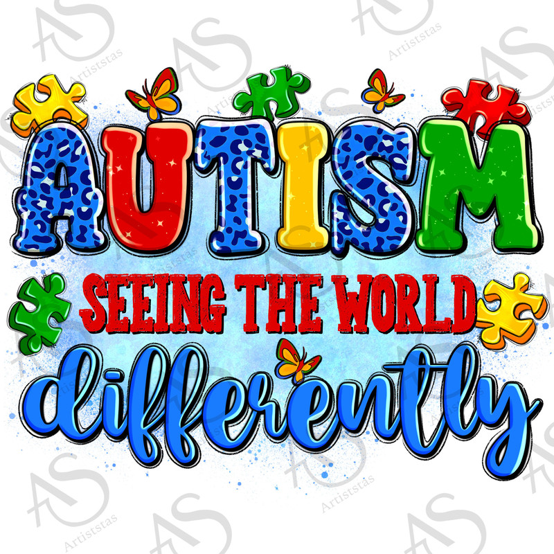Autism seeing the world differently png sublimation design download, Autism Awareness png, Autism puzzle png, sublimate designs download.jpg
