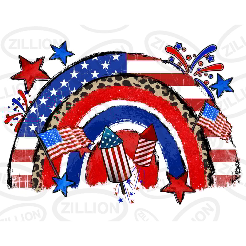 American rainbow png sublimation design download, 4th of July png, USA flag png, western rainbow png, USA png, sublimate designs download.jpg