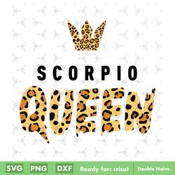 scorpio queen svg digital file, happy birthday svg digital file
