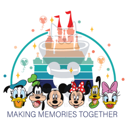 disney friends making memories together svg digital file