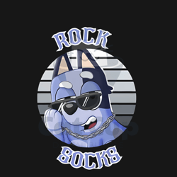 Bluey Rock Socks Cartoon Character Png Sublimation