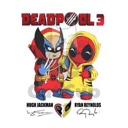 vintage deadpool 3 ryan reynolds hugh jackman png sublimation
