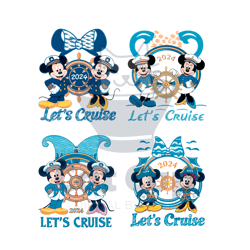 disney mickey minnie lets cruise 2024 png sublimation bundle