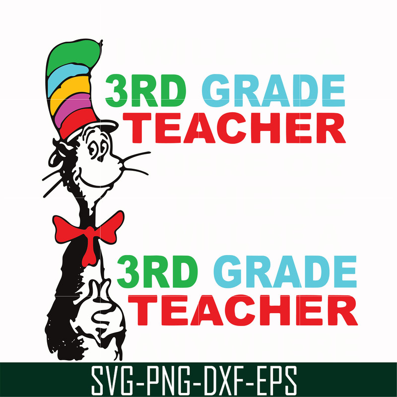 DR00033-3rd grade teacher svg, png, dxf, eps file DR00033.jpg