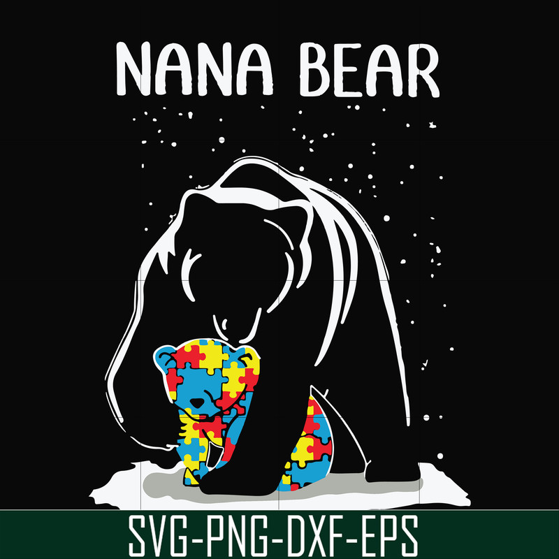 FN000175-Nana bear svg, png, dxf, eps file FN000175.jpg