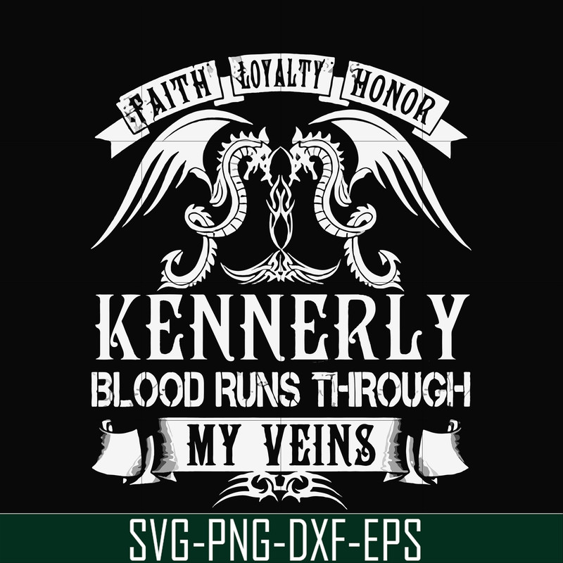 FN000244-Kennerly blood runs through my veins svg, png, dxf, eps file FN000244.jpg