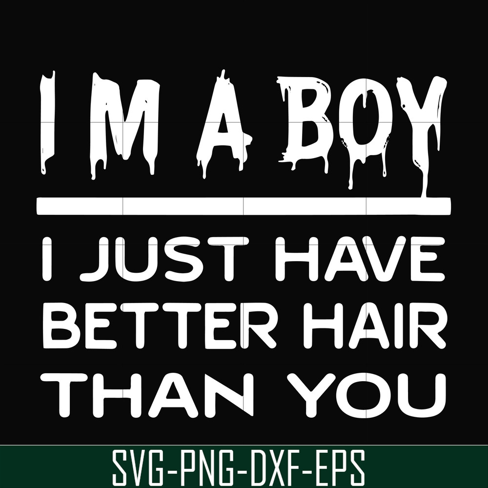 FN00096-I'm a boy I just have better hair than you svg, png, dxf, eps file FN00096.jpg