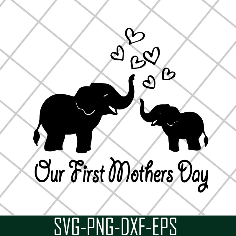 MTD23042133-Mothers Day Elephant svg, Mother's day svg, eps, png, dxf digital file MTD23042133.jpg