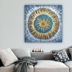 sun shine original acrylic painting, wall art, handmade painting, living room art, tree art, canvas art, wall tree