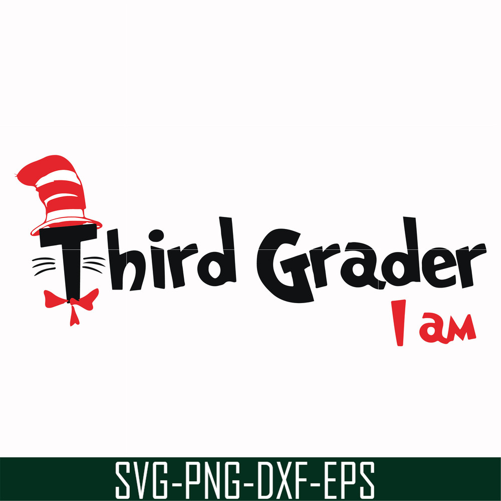 DR00066-Third grader I am svg, png, dxf, eps file DR00066.jpg