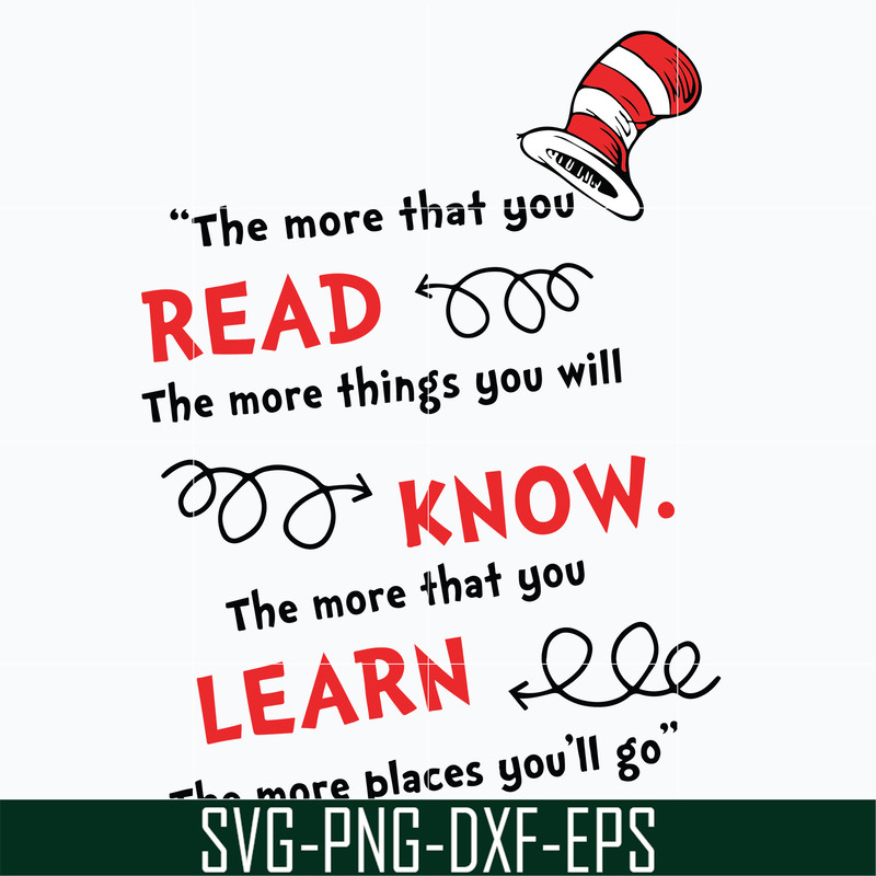 DR0601212-The more that you read the more thing you will know svg, png, dxf, eps digital file DR0601212.jpg