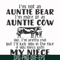 FN000360-I'm not an auntie bear I'm more of an auntie cow like I'm pretty chill but I'll kick you in the face if you mess with my niece svg, png, dxf, eps file
