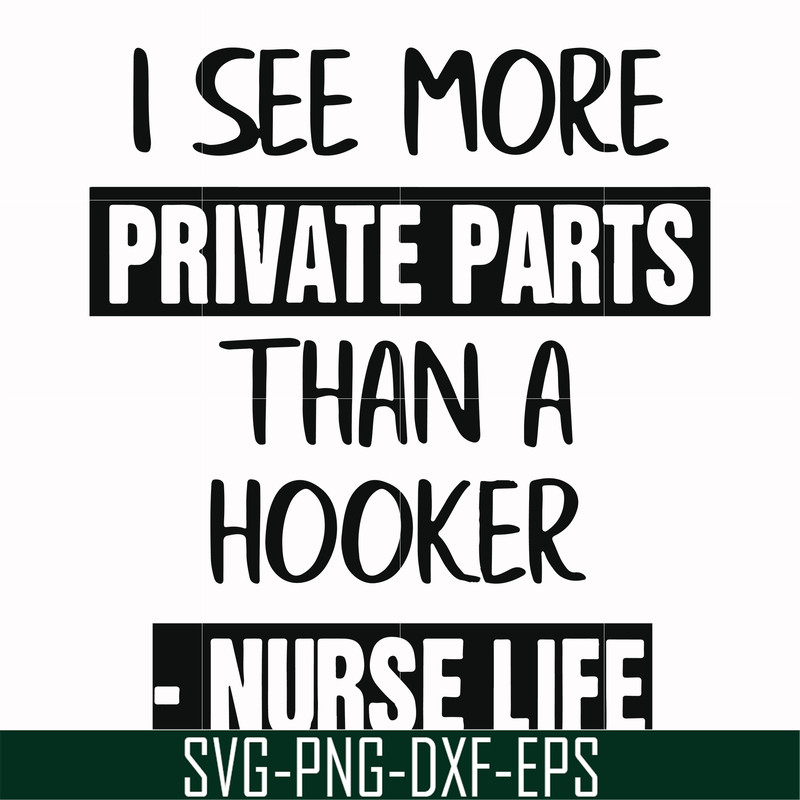 FN000386-I see more private parts than a hooker nurse life svg, png, dxf, eps file FN000386.jpg