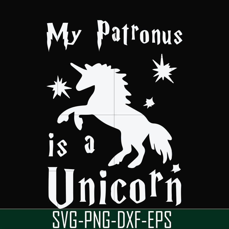 FN000568-My patronus is a Unicorn svg, png, dxf, eps file FN000568.jpg