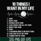 FN000623-10 things I want in my life svg, png, dxf, eps file FN000623.jpg