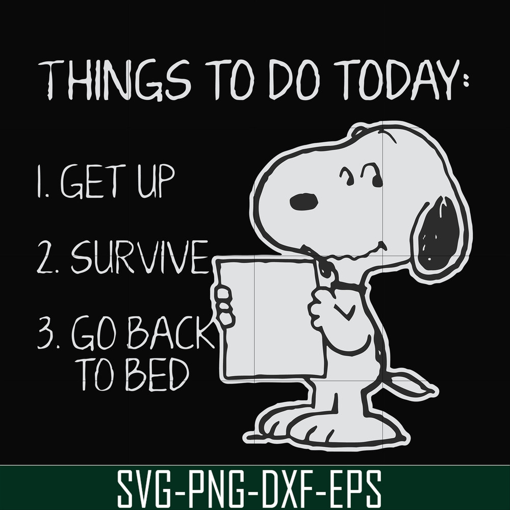 FN000887-Things to do today get up survive go back to bed svg, png, dxf, eps file FN000887.jpg