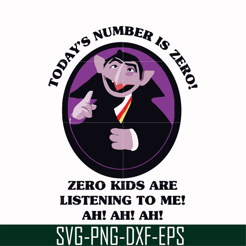 HLW0002-today's number is zero, halloween svg, png, dxf, eps digital file HLW0002.jpg