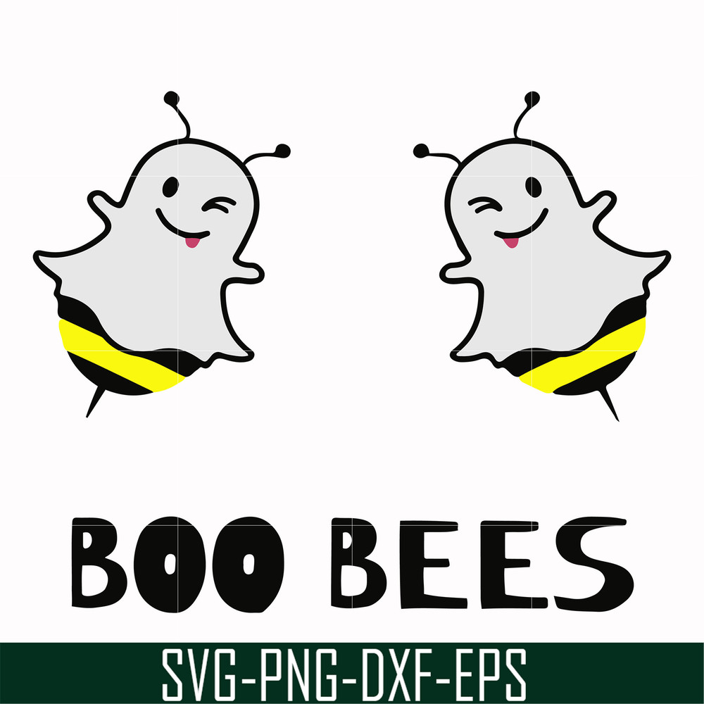 HLW0009-BOO BEES, halloween svg, png, dxf, eps digital file HLW0009.jpg