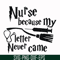 HRPT00011-Nurse because my letter never came svg, png, dxf, eps file HRPT00011.jpg