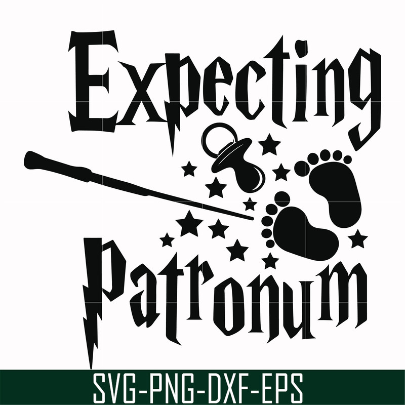 HRPT00039-Expecting patronum svg, png, dxf, eps file HRPT00039.jpg