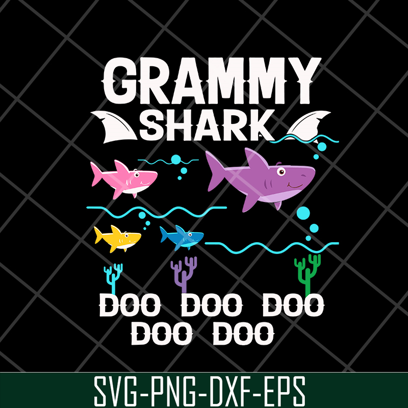 MTD04042127-Grammy Shark Mothers Day svg, Mother's day svg, eps, png, dxf digital file MTD04042127.jpg