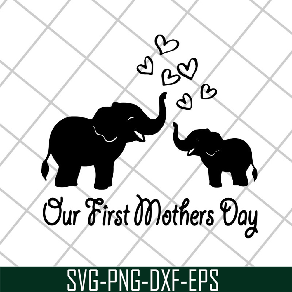 MTD23042133-Mothers Day Elephant svg, Mother's day svg, eps, png, dxf digital file MTD23042133.jpg