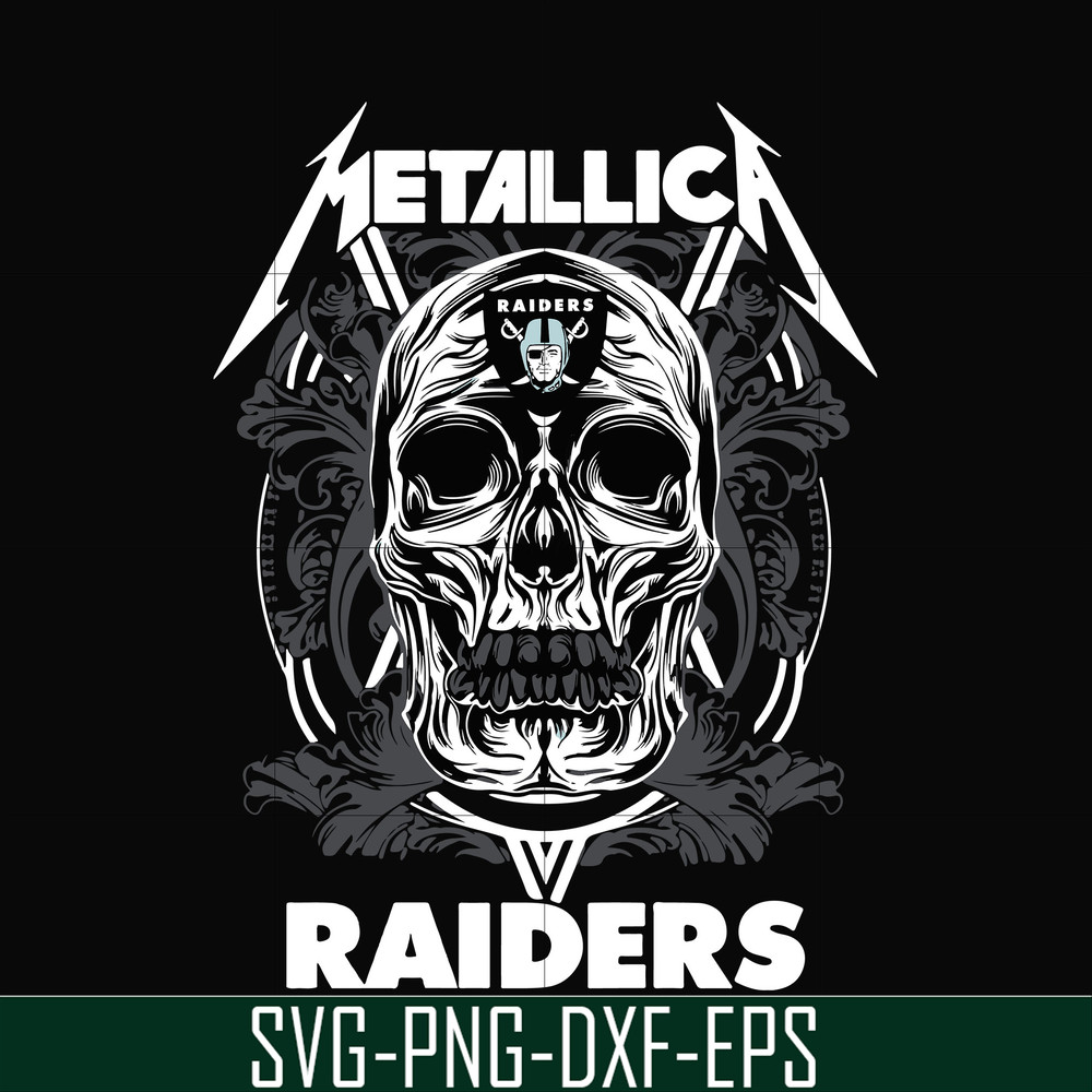 NNFL0008-Skull Metallica Raiders svg, png, dxf, eps digital file NNFL0008.jpg