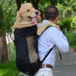 explore together - lightweight polyester dog backpack sack carrier, waterproof & comfortable for every journey