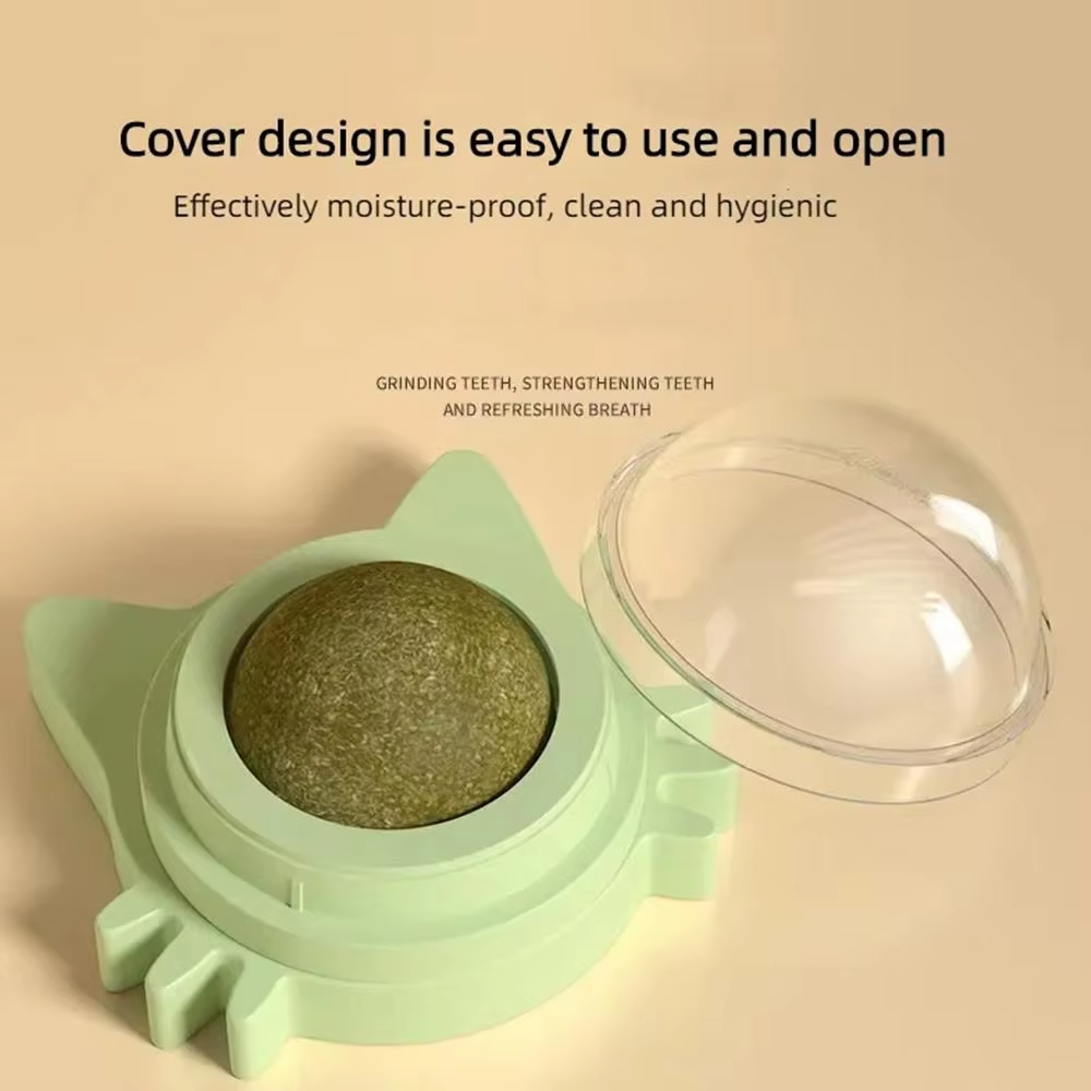 Natural Catnip Ball Toy  StickOn Dental Health  Play For Cats 2